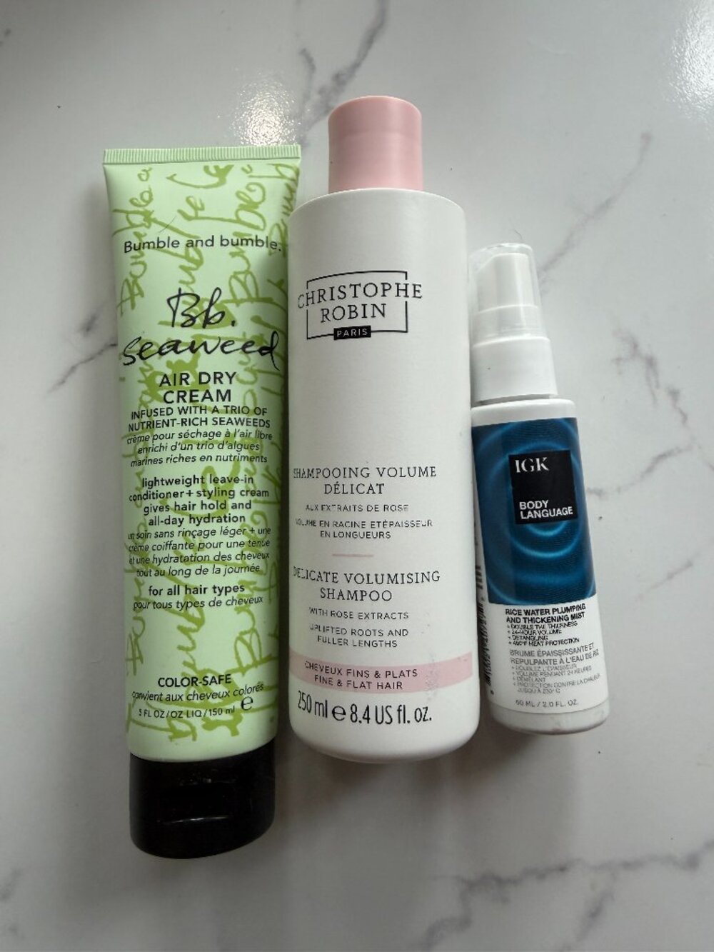 Bumble & Bumble, Christophe Robin, and IGK Hair care Bundle